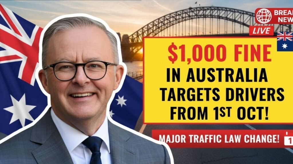 New $1,000 Driving Fine in Australia from October 2025